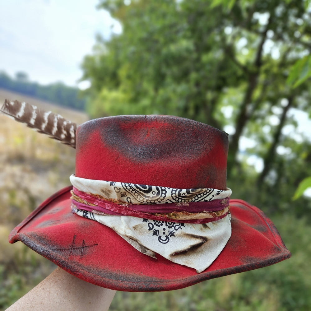 UPCYCLED WESTERN HAT - Picture 2 of 5